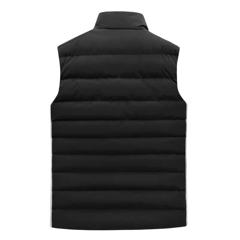White Vest Jacket Men Slim Fit Stand Collar Sleeveless Puffer Jackets Spring Autumn Casual Waistcoat Men Warm Coat 2024 Trends