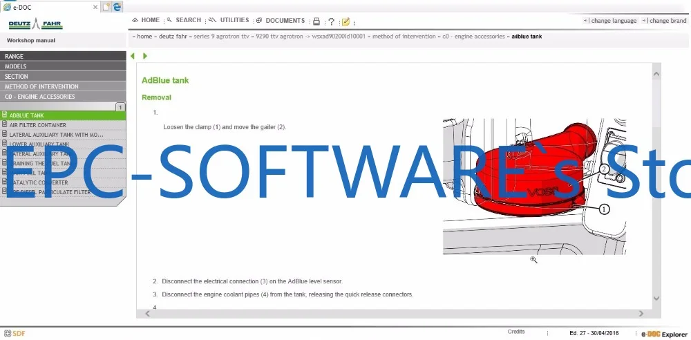 

EPC-SOFTWARE Deutz Fahr, Hurlimann, Lam-borghini, такие же детали SDF + сервис 2016, ДЛЯ ВСЕХ БРЕНДОВ