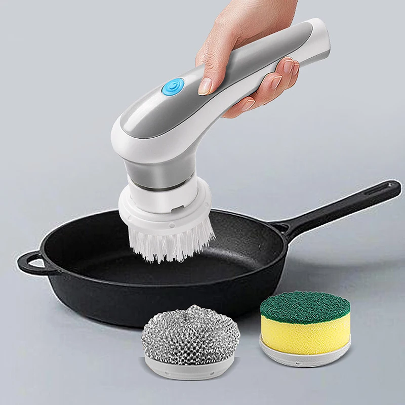 Small rechargeable spin scrubber kitchen sink dish 3 in 1 multifunctional handheld electric cleaning brush