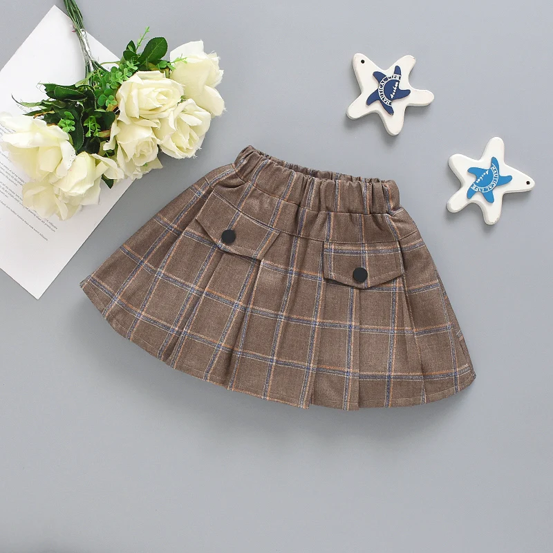 Type Summer Pleated Skirt Plaid Pattern Campus Style Straight Skirt Sweet Princess Skirt Simple Casual Everything With Korean