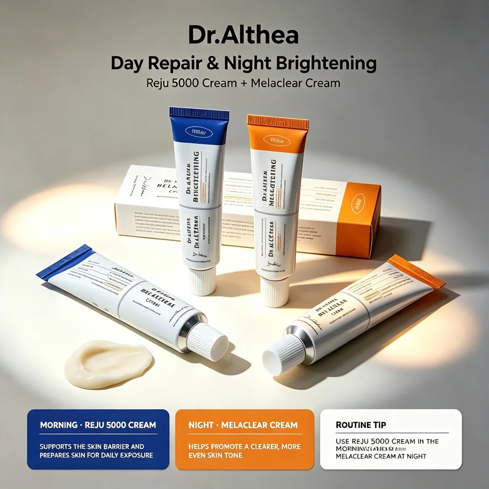 Dr.Althea Korean Skin Care Reju5000 Melaclear Cream Antioxidant Hydrating Moisturizing Face Repair Brightening Cream Dark Spots
