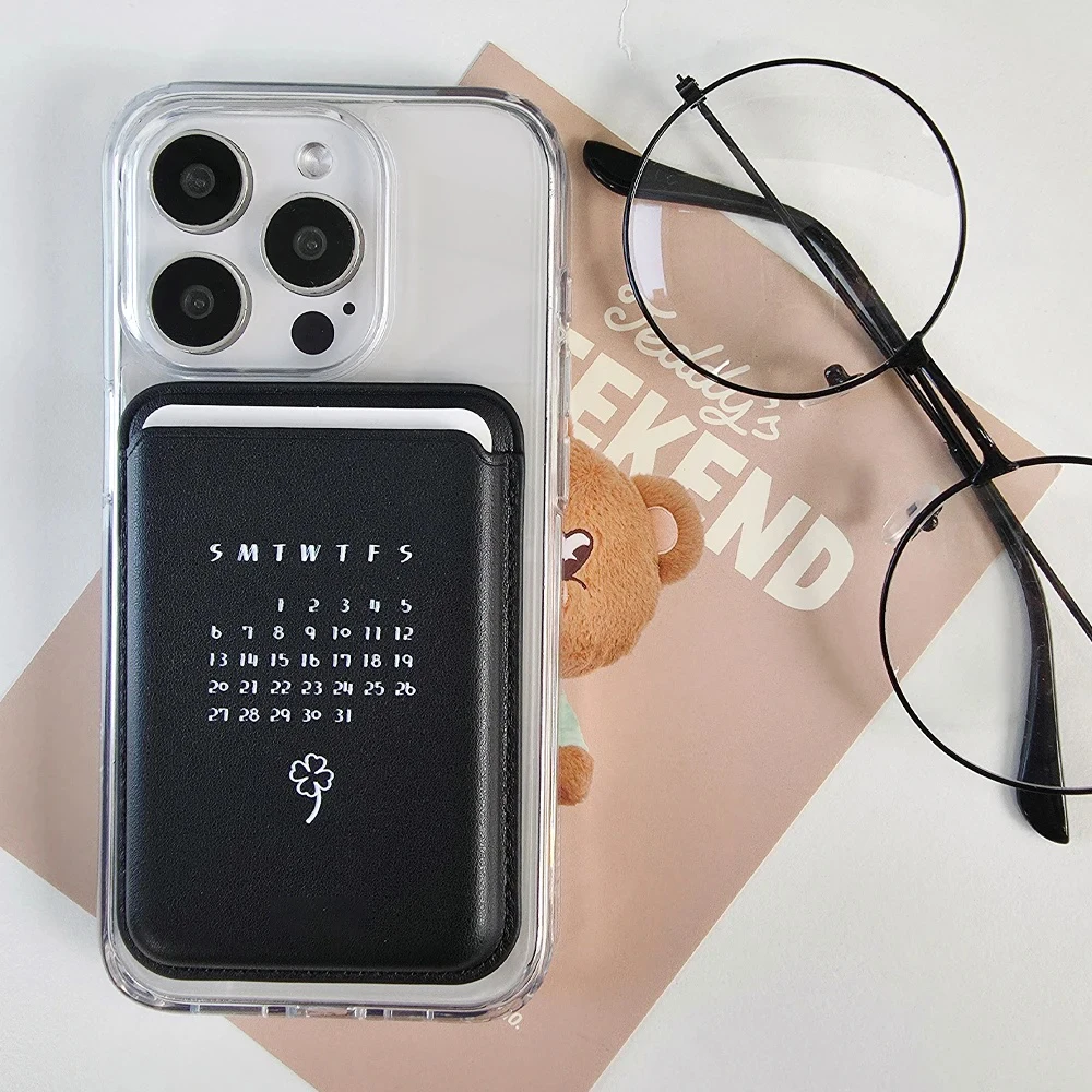 INS Korean Fashion Creative Little Tomato Cartoon Pattern Card Wallet Magnetic For iPhone For Samsung Galaxy For MagSafe Cover
