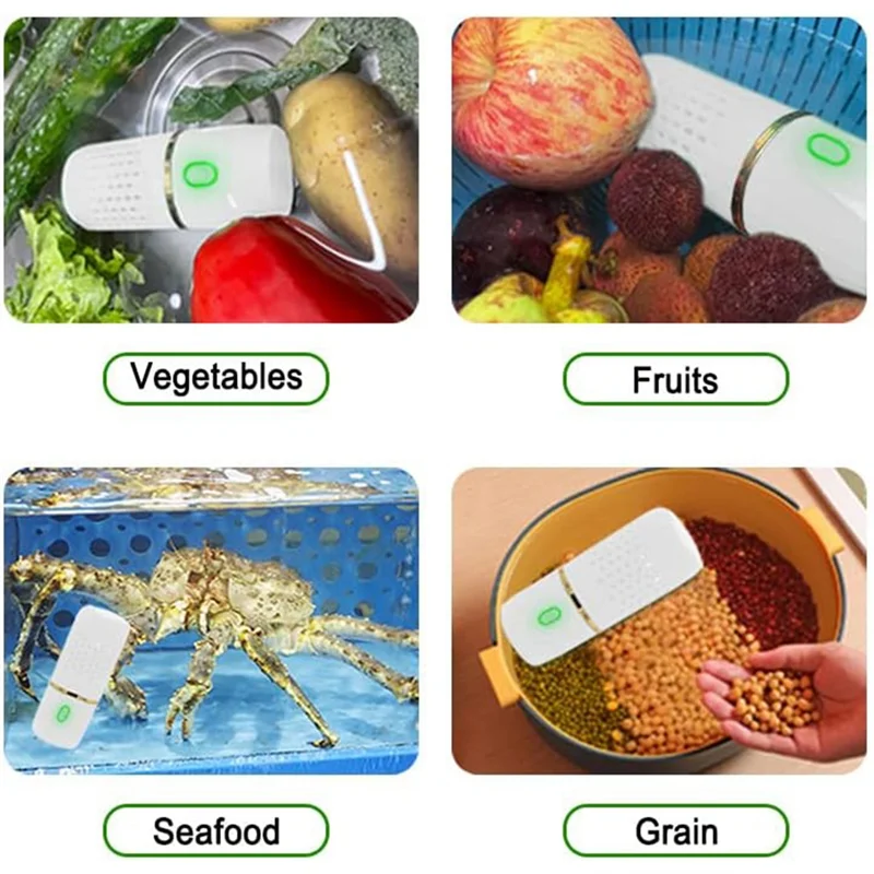B89b-máquina de lavar frutas e vegetais, máquina de limpeza recarregável para legumes e frutas, mini limpador portátil de alimentos