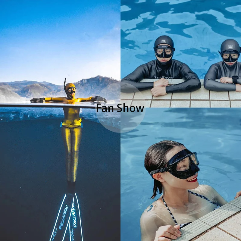 We-Fans 2022 New Free Diving Mask Low Volume Multiusage Glasses Snorkel Diving Mask Adults Men Women Diving Equipment Underwater