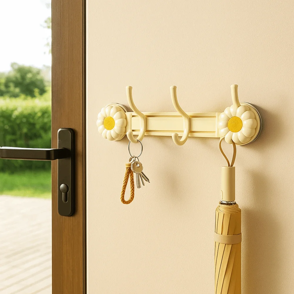 

Traceless Suction Cup Door Rear Hooks Wall Mounted Punch-free Door Back Clothes Hook Detachable Reusable Kitchen Storage Hook