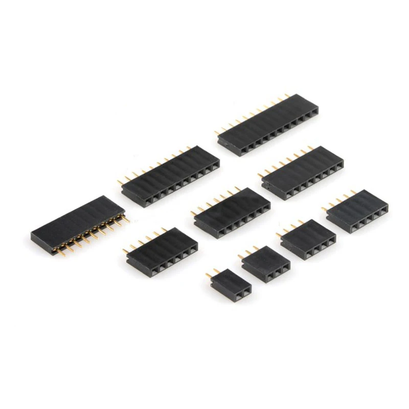 10PCS Single Row Pin Female Header Socket Pitch 2.54mm 1*2P 3P 4P 6P 8P 12P 15P 20P 40P Pin Connector For Arduino