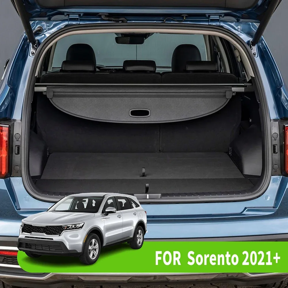 Cargo Cover for Kia Sorento 2015 - 2024 2025 Retractable Rear Trunk Security Shade Shield Tonneau Cover Luggage Privacy Screen