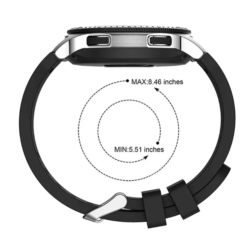 Pulseira de silicone para relógio samsung galaxy, bracelete de silicone para relógio inteligente samsung gear s3 frontier