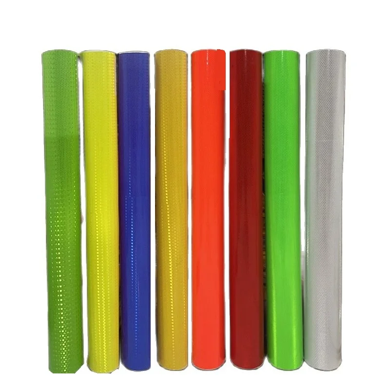 High Intensity Smooth Adhesive Conspicuity Microprism Type Reflective Film Honeycomb Hexagonal Pattern Reflective Sheeting