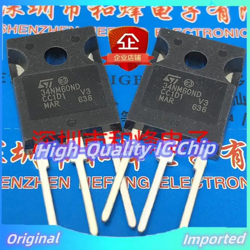 10PCS-30PCS  34NM60ND STW34NM60ND  TO-247 600V 29A  Imported Original  Best Quality