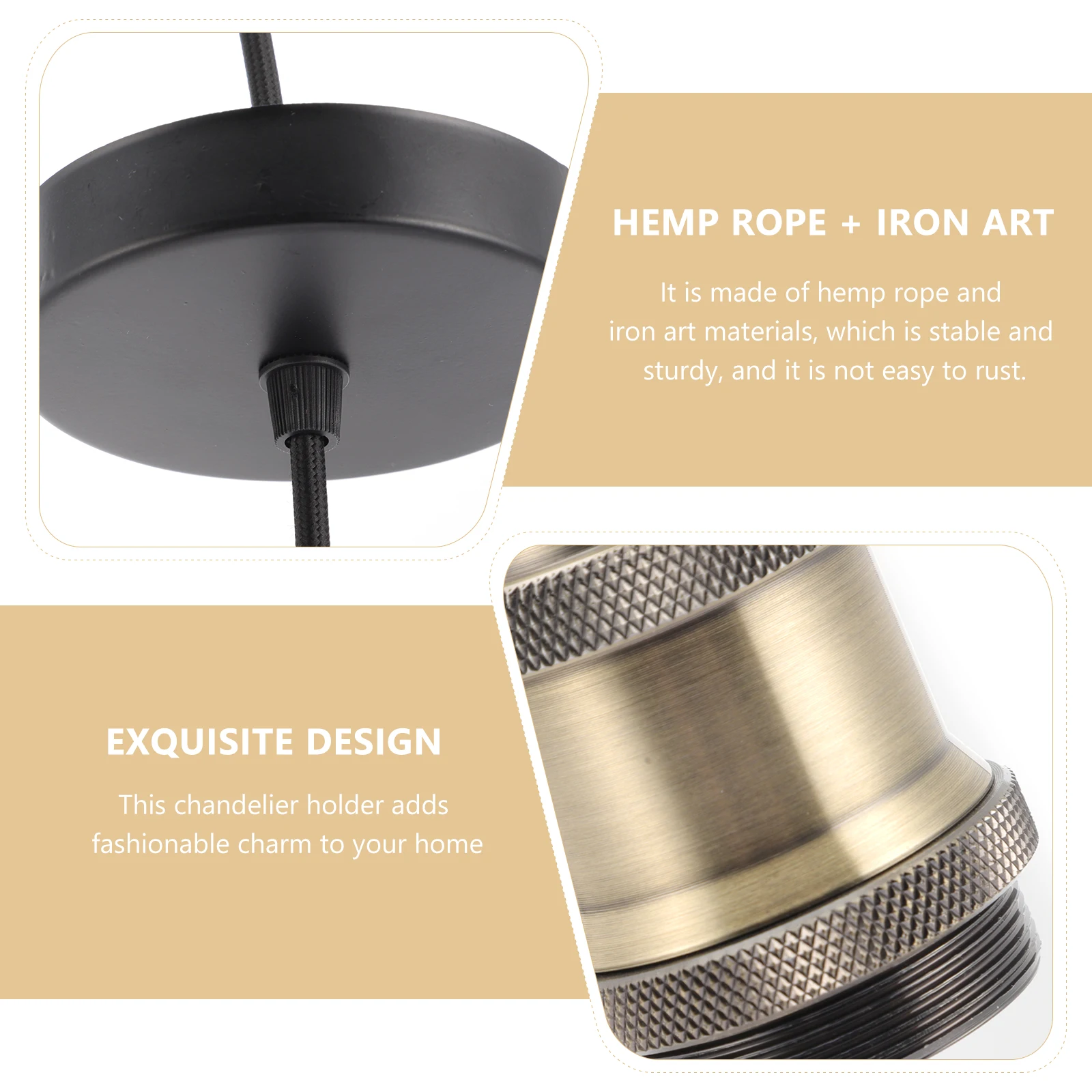 

Creative Pendant Light Holder Chandelier Lamp Base Rustproof Ceiling Socket For Kitchen Living Room Office Decoration