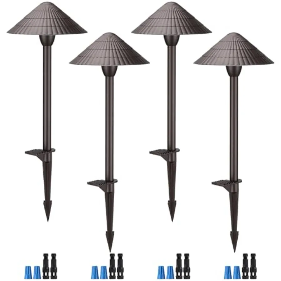 

Low Voltage Landscape Lights 3W 12-24V AC/DC Pathway Lighting Wired IP65 Waterproof Light for Yard Lawn ETL Listed Oil Rubbed B