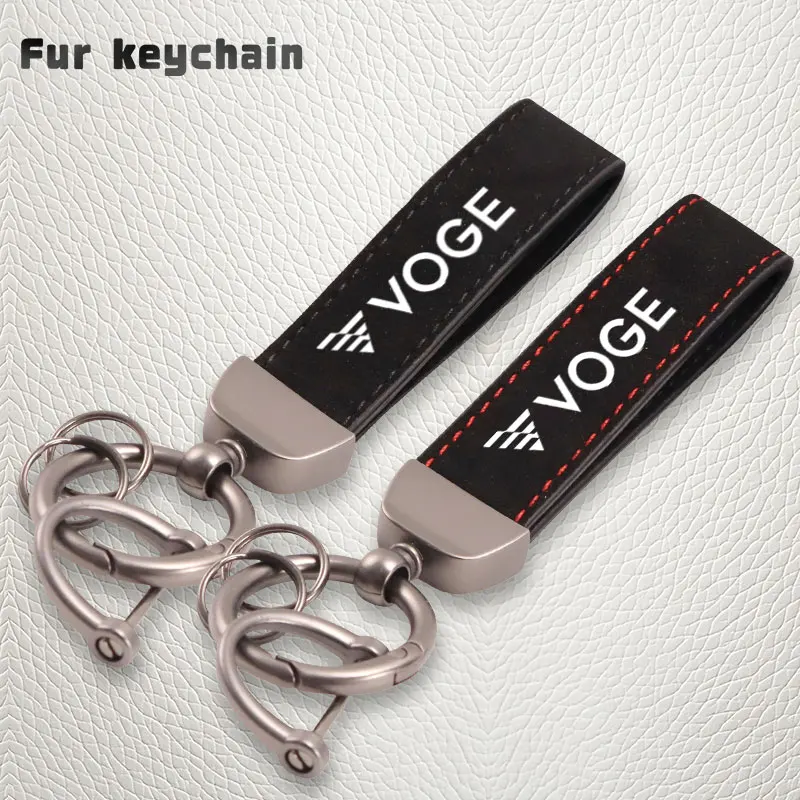 Fashion Leather Suede Keychain Motorcycle Key Ring For VOGE DS525X 525R 300 Rally 300RR 250RR 500AC 650DS