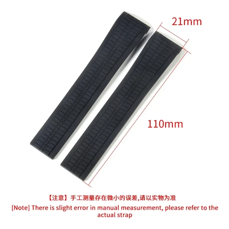 Imported 21mm Sweatproof Silicone Watchband for Patek Philippe 5167r Grenade Aquanaut Series Steel Convex Nails Watch Strap