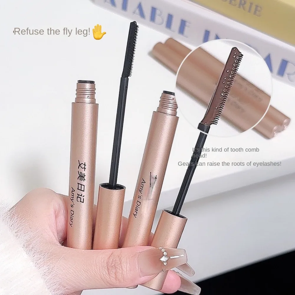 Rímel preto à prova d'água, espessamento duradouro, extensão de cílios pretos, alongamento natural, fibra líquida