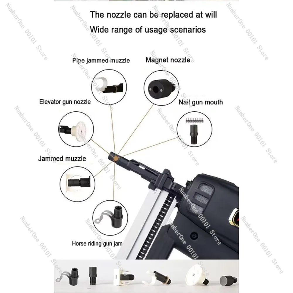 Stapler Pneumatic Tools New Generation Pneumatic Nail Gun Lithium Battery Gas Nail Gun Steel Air  For Frame And Trunking