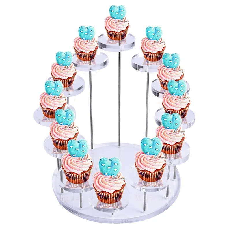 1PC Cupcake Ständer Acryl Display Ständer Für Schmuck Kuchen Dessert Rack Party Decor