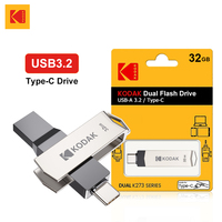 KODAK USB3.2 Type C Flash Drive 256GB 128GB 64GB 32GB Pendrive High Speed Dual Memory Stick For Smartphone Laptop