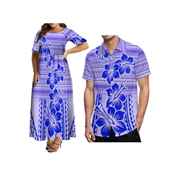 Hot Selling Polynesian Tonga Tribal Design Long Pleated Casual Dresses Island Dress Custom Plus Size Womens Dress