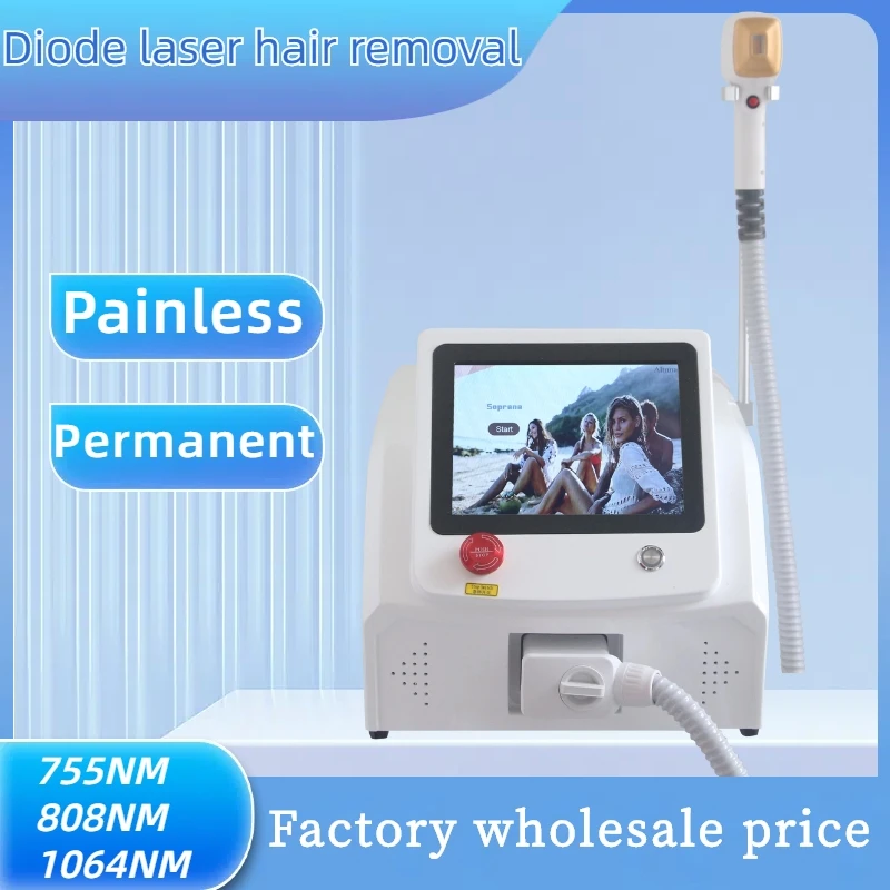 Factory wholesale Price Diode Laser Hair Removal Machine 755NM 808NM 1064NM Smart 3 Wavelengths Suitable For All Hair Colors HOT