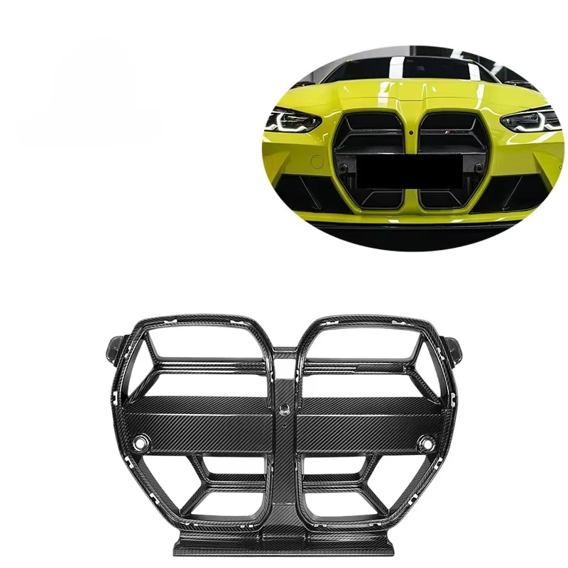 

CSL Style Car Grille Carbon Fiber Nose Trim Front Bumper Grille for BMWS G80 M3 G82 M4 2020 2022