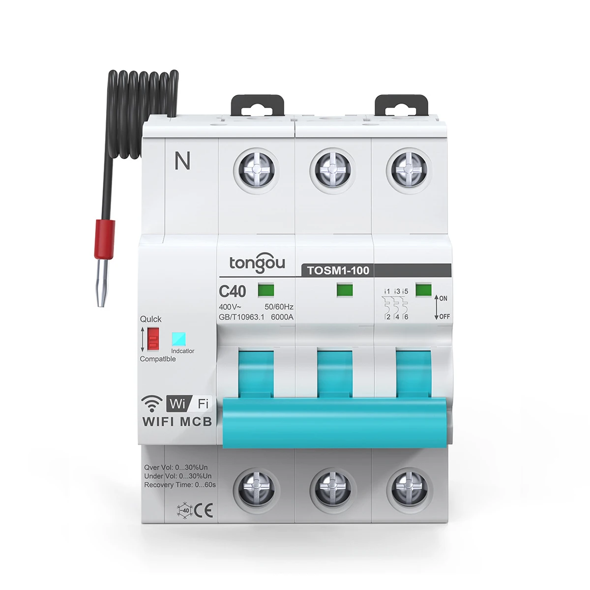 

Умный автоматический выключатель 63A 3P, защита от перенапряжения и пониженного напряжения, трансграничный с модулем приложения