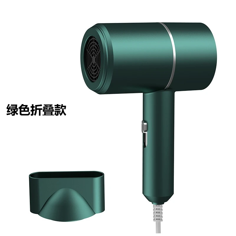 

Green Foldable Hair Dryer High Power Household Negative Ion Hair Care Hair Dryer Student Dormitory Hair Dryer Curling Iron