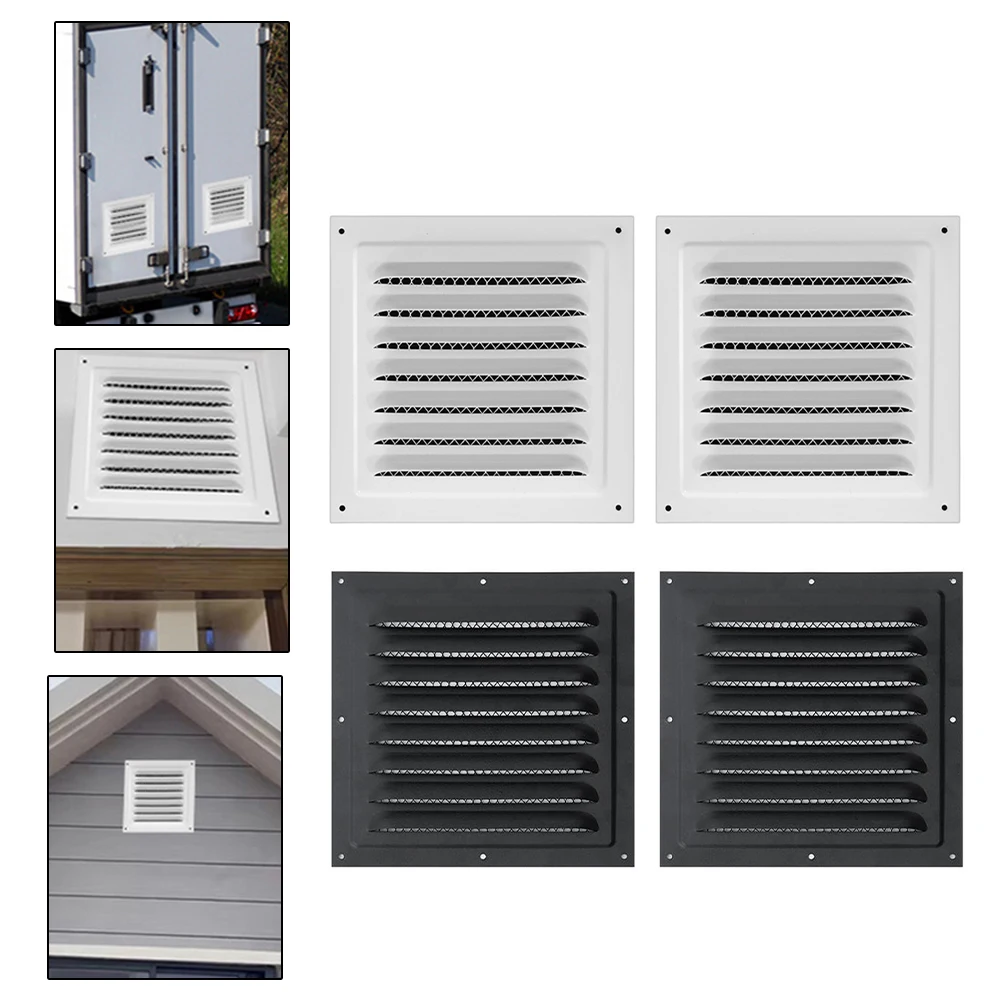1/2pcs Stainless Steel Air Ventilation Cover Louver Ducting Ceiling Ventilation Grill Cover 200x200mm For HVAC/Ceiling Side Wall