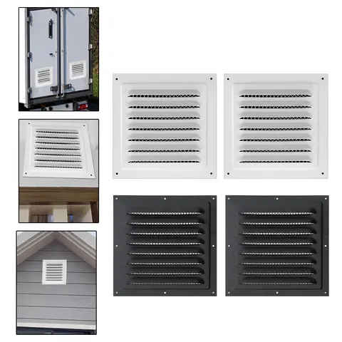 1/2pcs Stainless Steel Air Ventilation Cover Louver Ducting Ceiling Ventilation Grill Cover 200x200mm For HVAC/Ceiling Side Wall