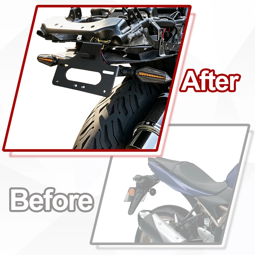 License Plate Holder Motorcycle Fender Eliminator Rear Tail Tidy Registration Plate SV650 SV650S SV650F 2003-2015 For SUZUKI view 6