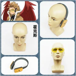 My Hero Academia Wing Hero Hawks Hokusu Cosplay Headset auricolare occhiali puntelli accessorio Boku no Hero Akademia parrucche cosplay