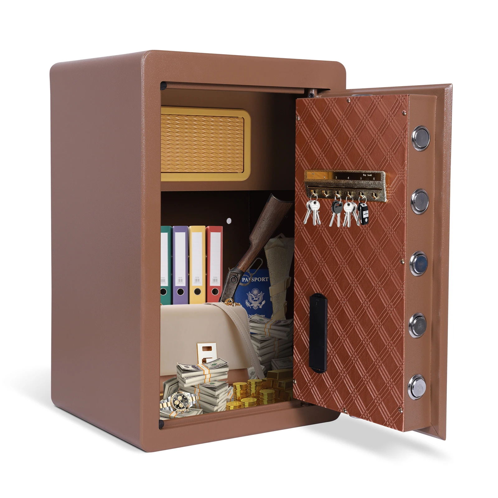 60cm Digital Security Safe Box Smart Alert and Mute Mode Anti-Theft Safety Box for Documents Jewelry Valuables