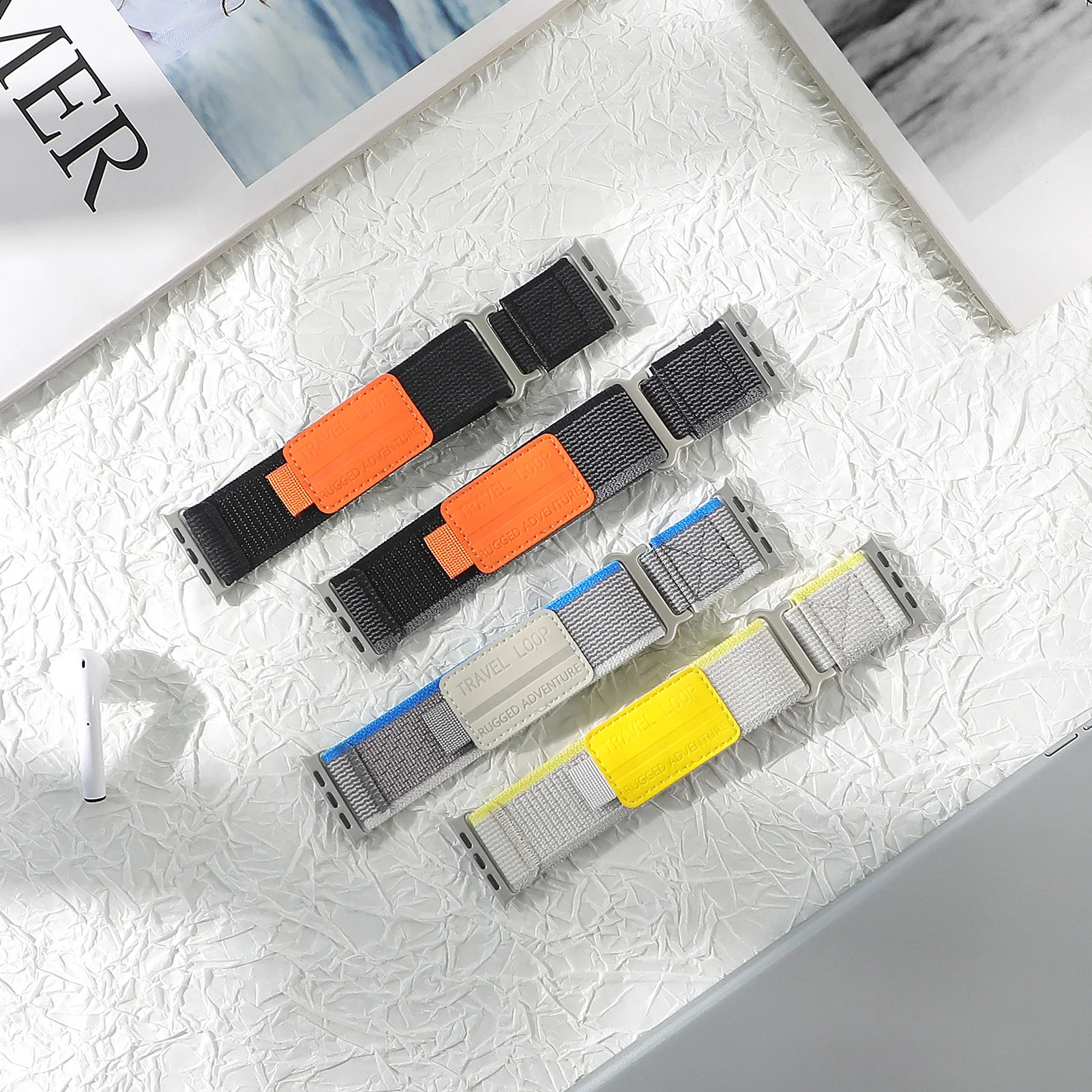 Trail loop+leather strap for Apple watch ultra band 49mm 44mm 45mm 40mm 41mm 38mm 42 bracelet iWatch series 7 6 5 4 3 se 8 strap