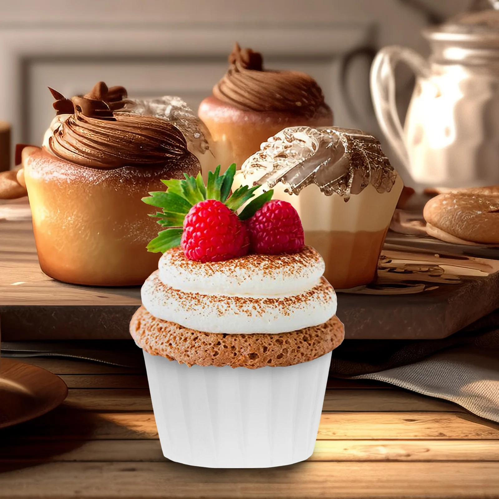 

50 Pcs Baking Cups Cupcake Liner Molds Household Curling Liners Paper Convenient