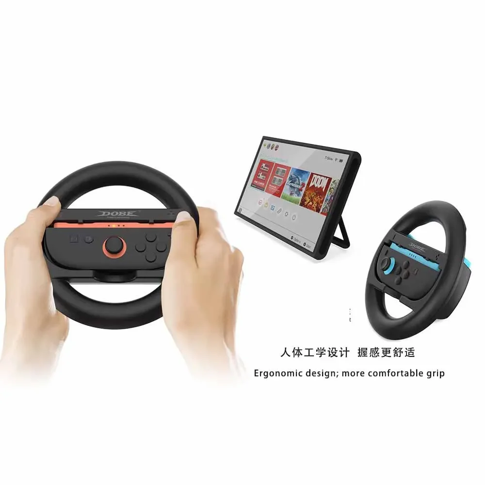2 قطعة عجلة القيادة لنينتندو سويتش 2 JoyCon تحكم سباق عجلة قبضة اليد ل ماريو كارت 8 ديلوكس NS2 لعبة وحدة التحكم