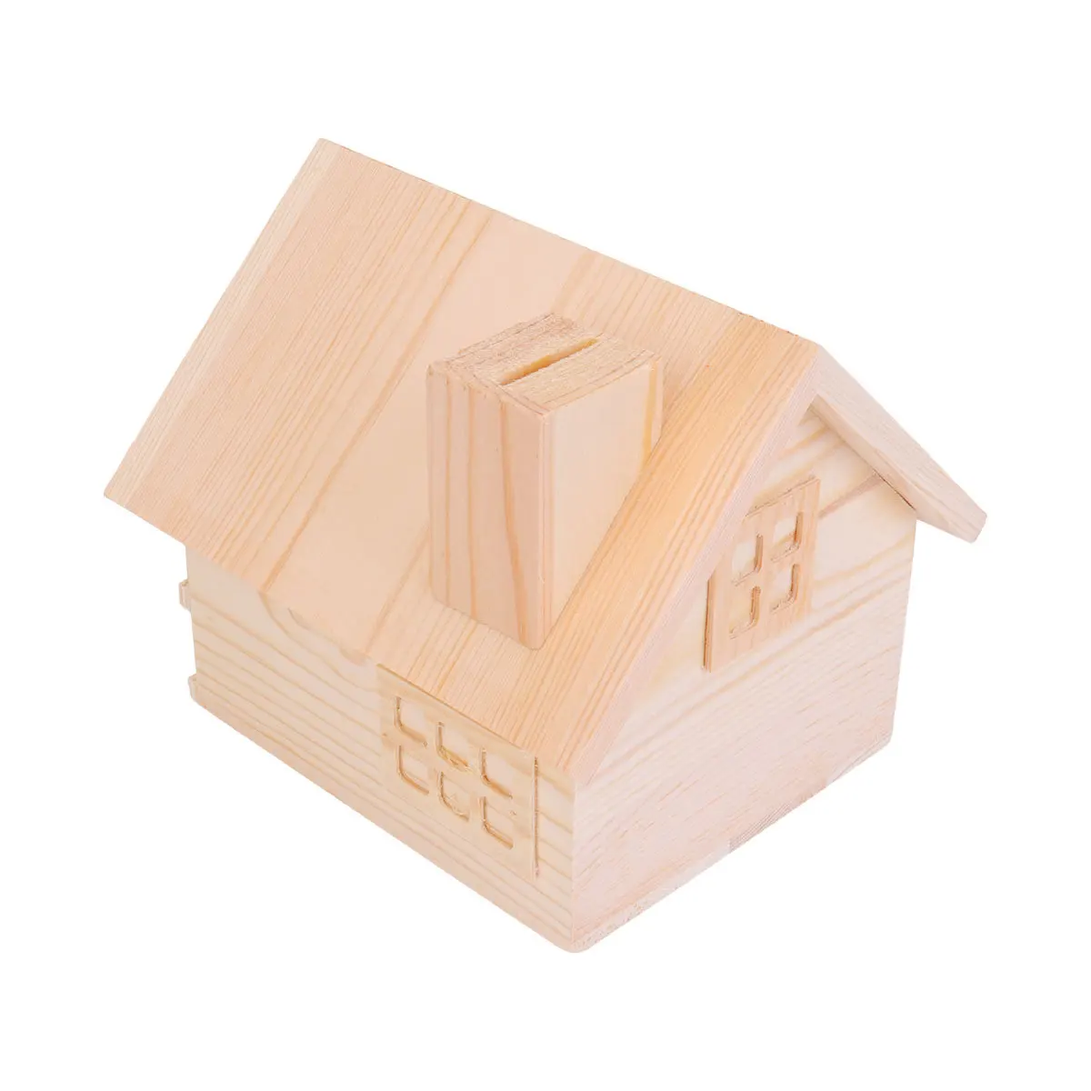 

Wood House Storage Box Decorative Painted Desktop Organizer Candy Money Holder Portable Wood Box Wooden Holder