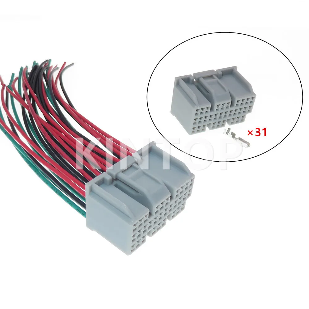 

1 Set 31 Pins 179680-5 AC Assembly Automobile Wire Harness Plastic Housing Electrical Socket Auto Cable Plug