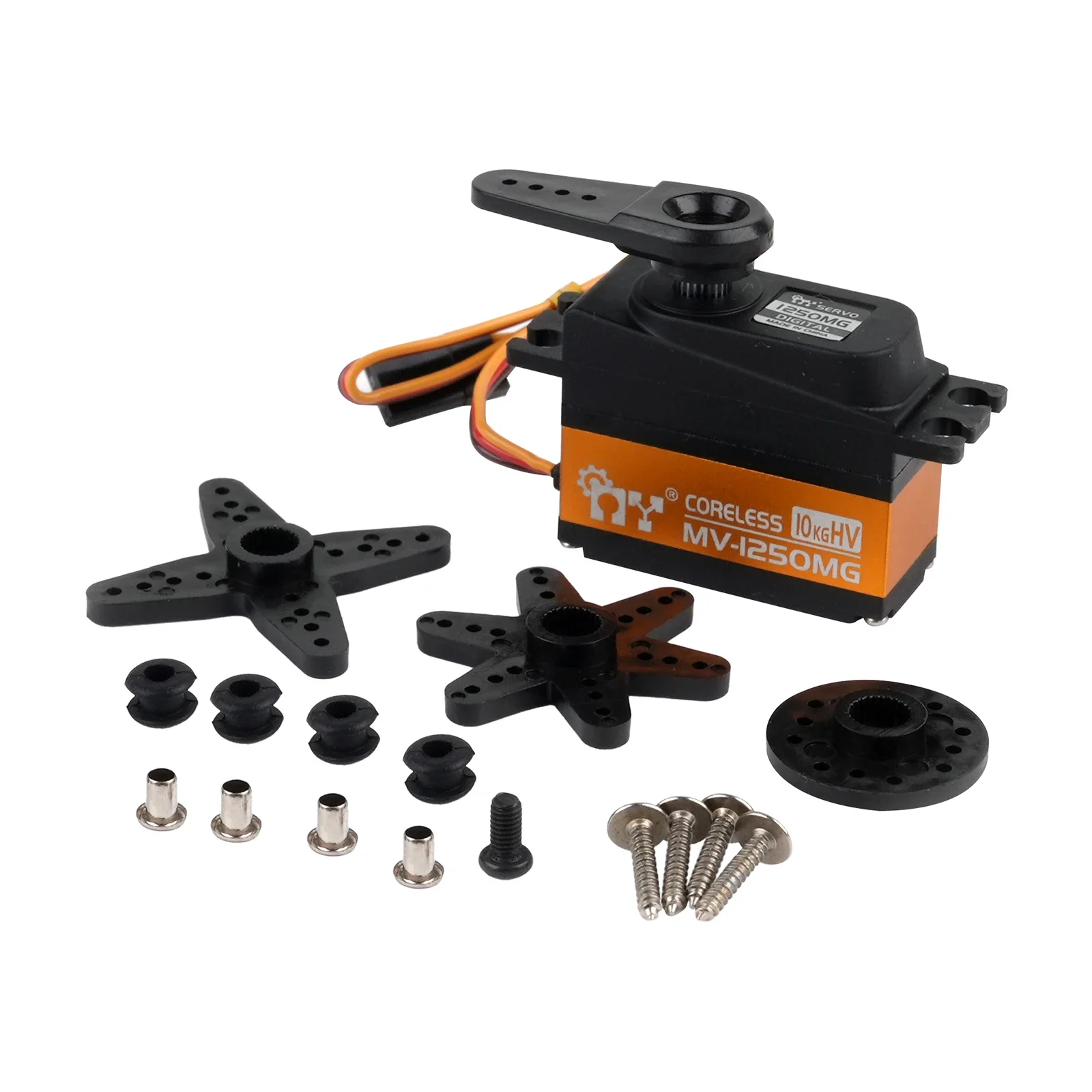 Piccolo 10KG Servo HV 8.4V MV-1250MG Coreless Metal Gear Servomotore digitale per Drone RC Auto Crawler Aereo Robot giocattolo