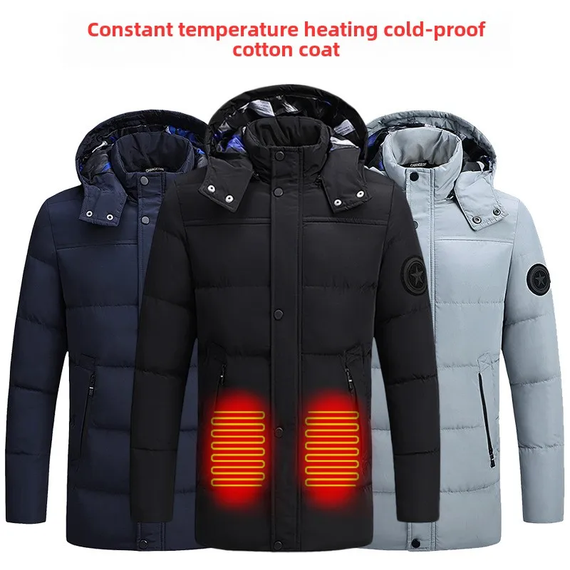 

Middle-Aged and Elderly Men's Electric Heating Cotton-Padded Clothes Safety Intelligent Constant Temperature Heating and Warm-Ke