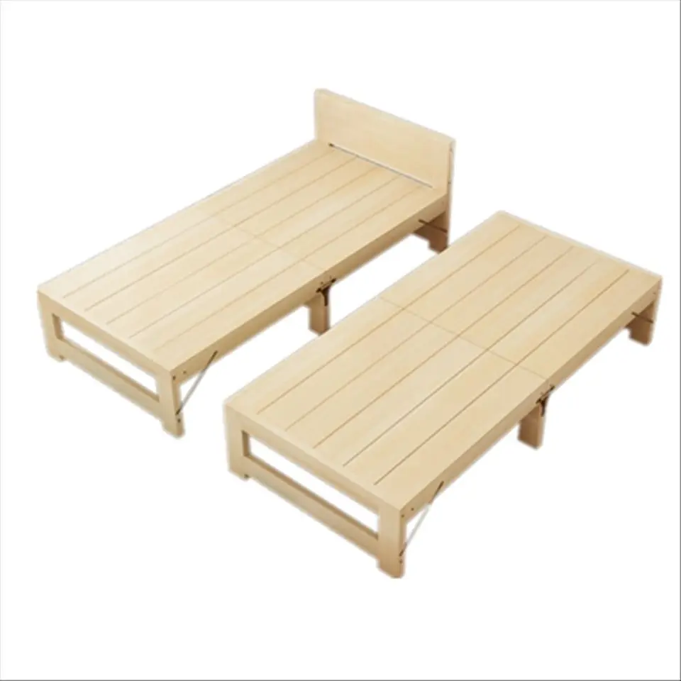 Solid wood folding and splicing small bed, baby widened and extended edge bed, pine wood children's single bed