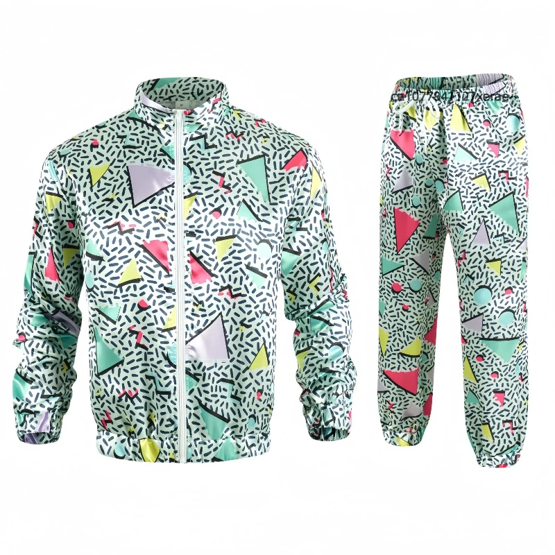 Retro Street Dance Jacke und Hose Jogging Sportbekleidung Modisches Retro-Stil-Mottoparty-Bühnenkostüm-Set