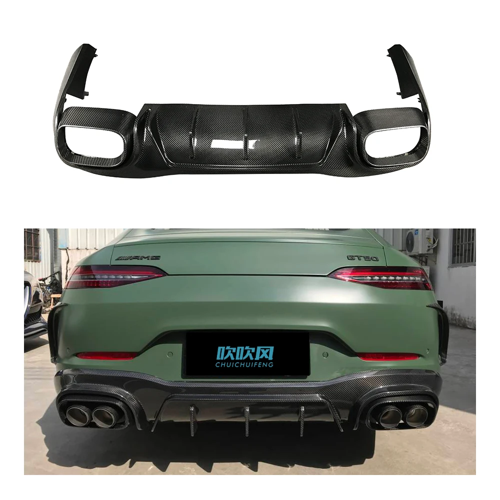 

B Style Carbon Fiber Rear Bumper Lip Car Bumper Diffuser for Mercedes AMG GT50 GT53 Bodykit