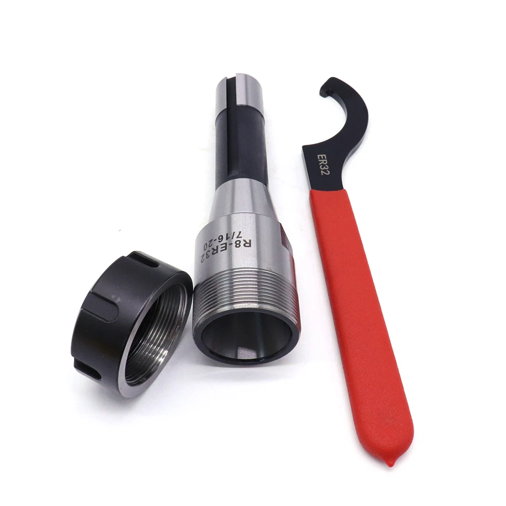 Collet Chuck Titular com uma chave inglesa, CNC Milling Lathe, Drabar Thread, R8-ER32, 7/16"