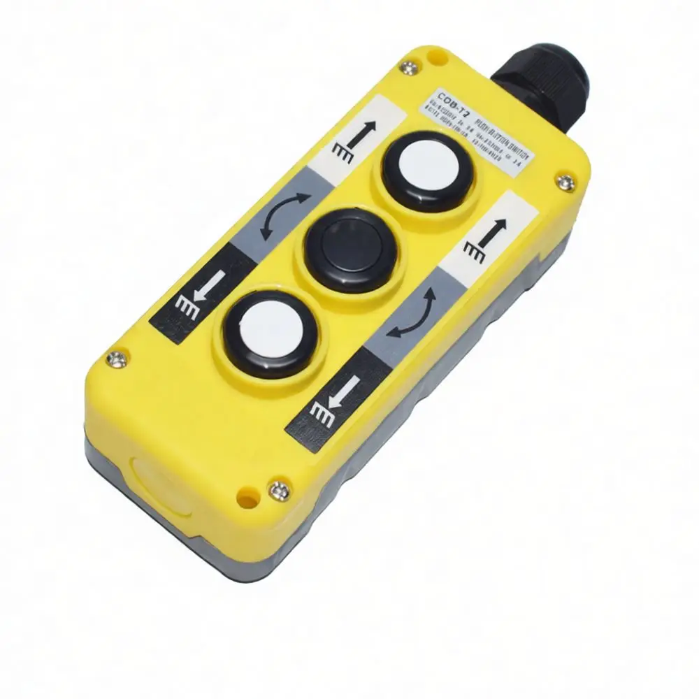COB Series Pendant Control Station Waterproof Crane Push Button Switch For Hydraulic Tail Lift Equipment Truck Loading Motor