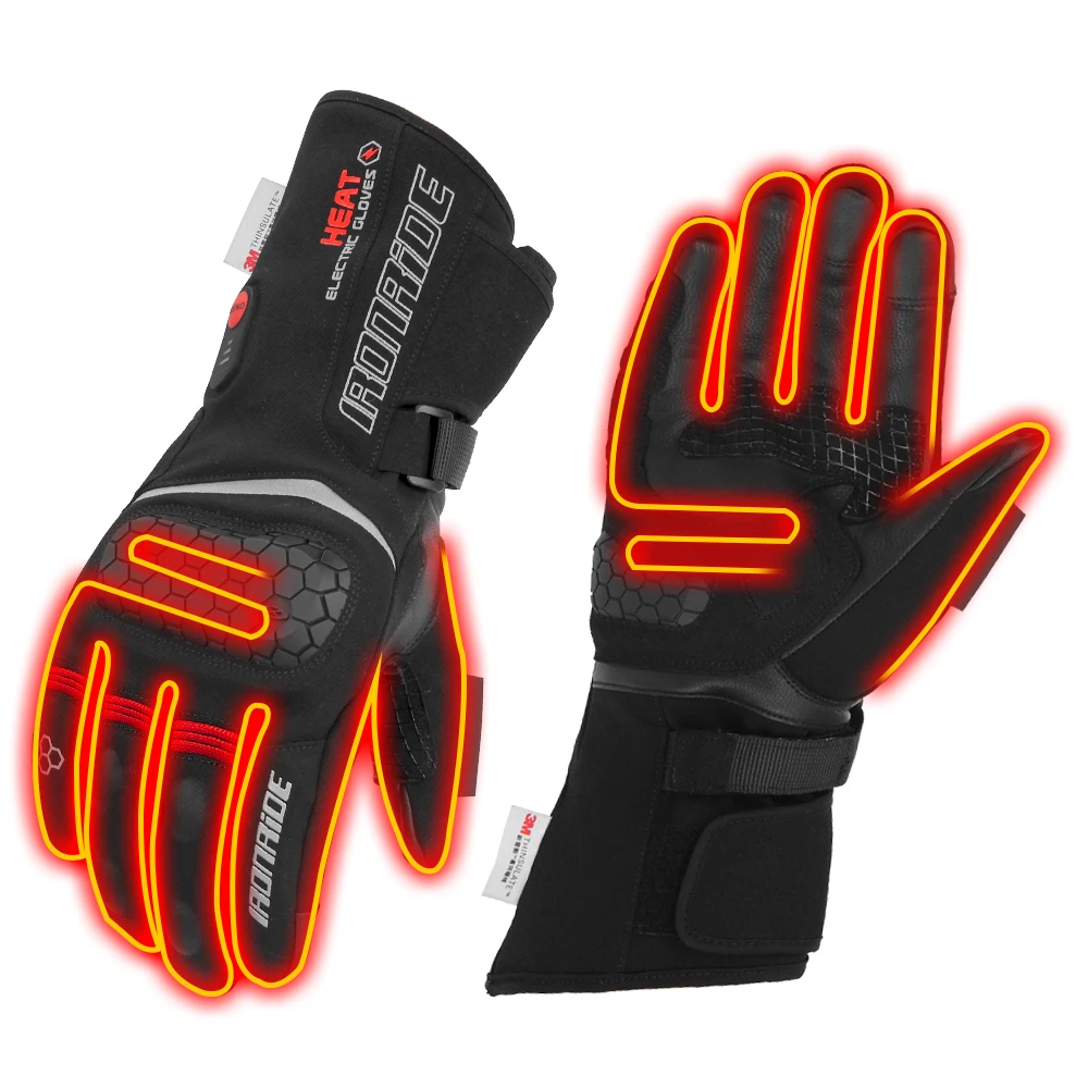 Elektrische beheizte Handschuhe WinterSkiing beheizte Handschuhe warme wasserdichte wiederaufladbare Heizung Thermohandschuhe für Schneemobil-Motorräder