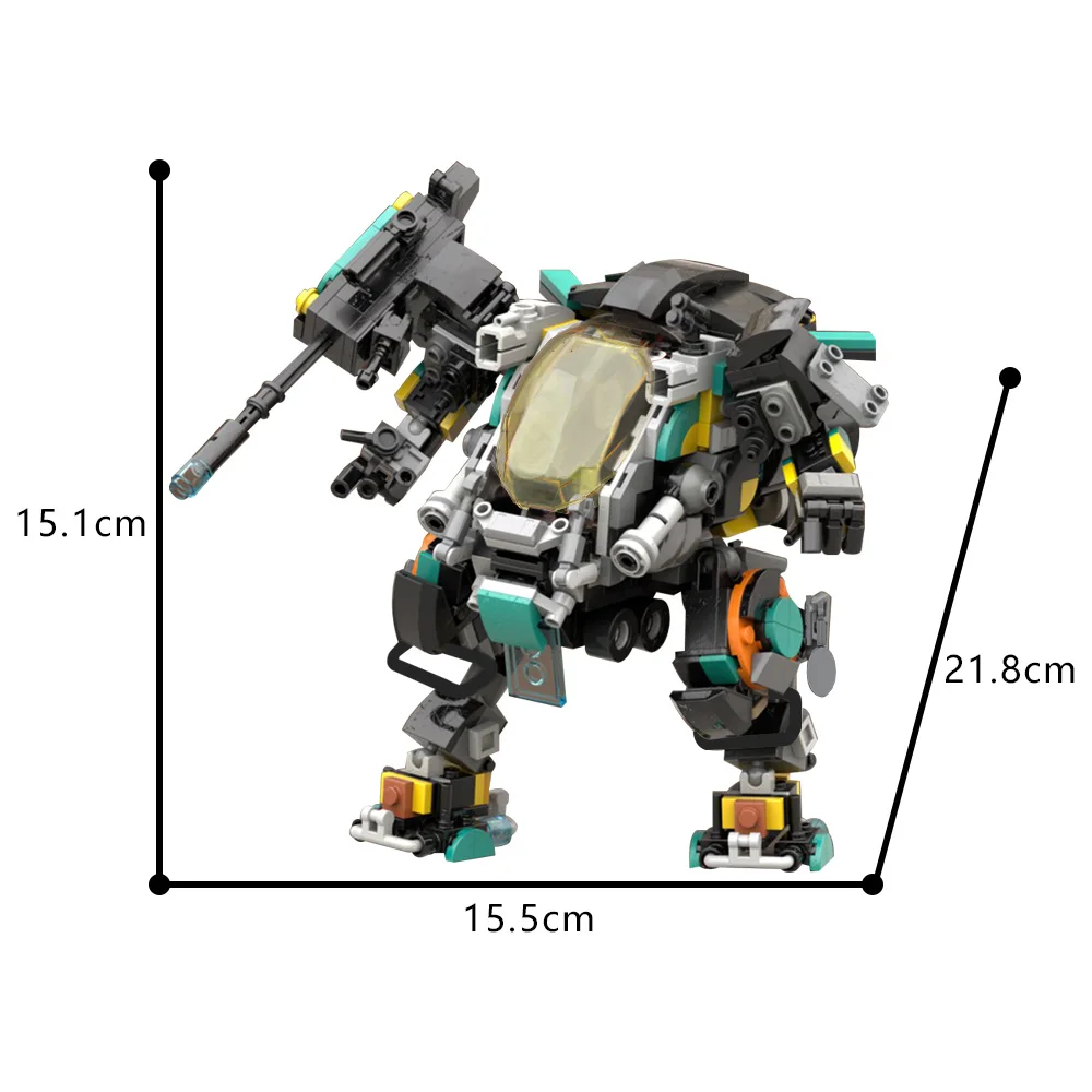 MOC-Mech Combat Robot Building Blocks para Crianças, MOC Mr Double Model, Tijolos Clássicos Mech Robot, M2A4B Striders V2, Presente de Brinquedo