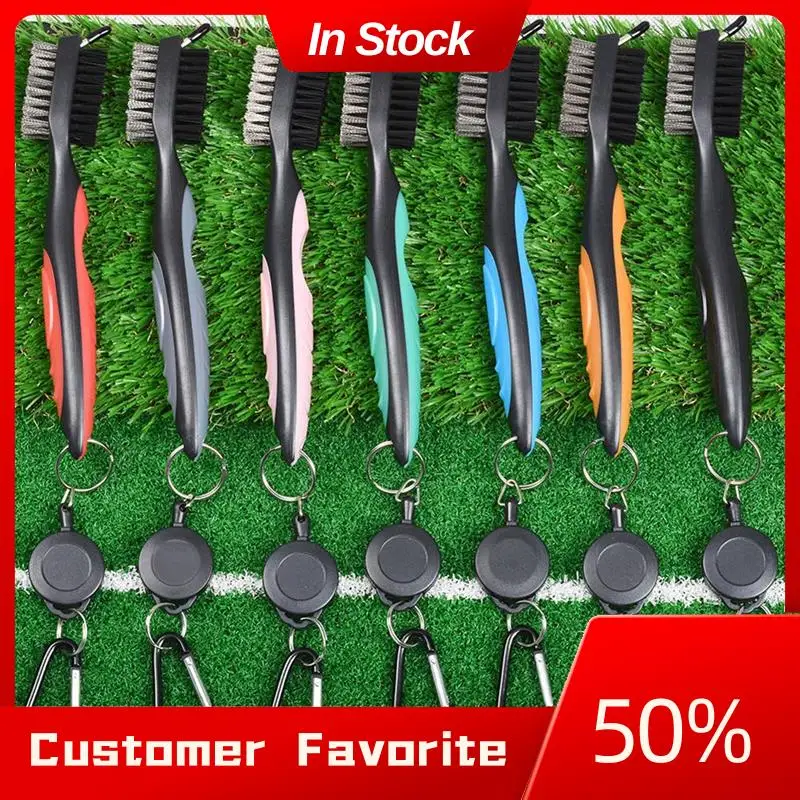

Y28A Golf Club Cleaning Brush, Ball Double-Sided Cleaning Tool, Nylon Steel Brush, Cleaning Tool Accessories