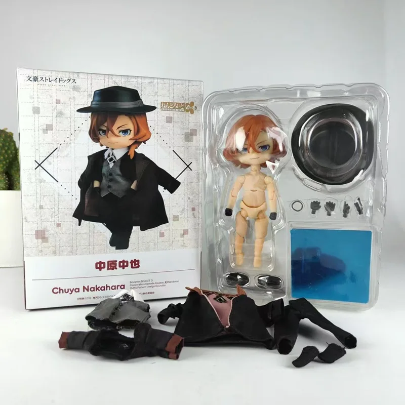 Anime Dazai Osamu Nakahara Chuya 14cm Action Figures Bungo Stray Dogs Figurine PVC Model Collection Toys Christmas Birthday Gift