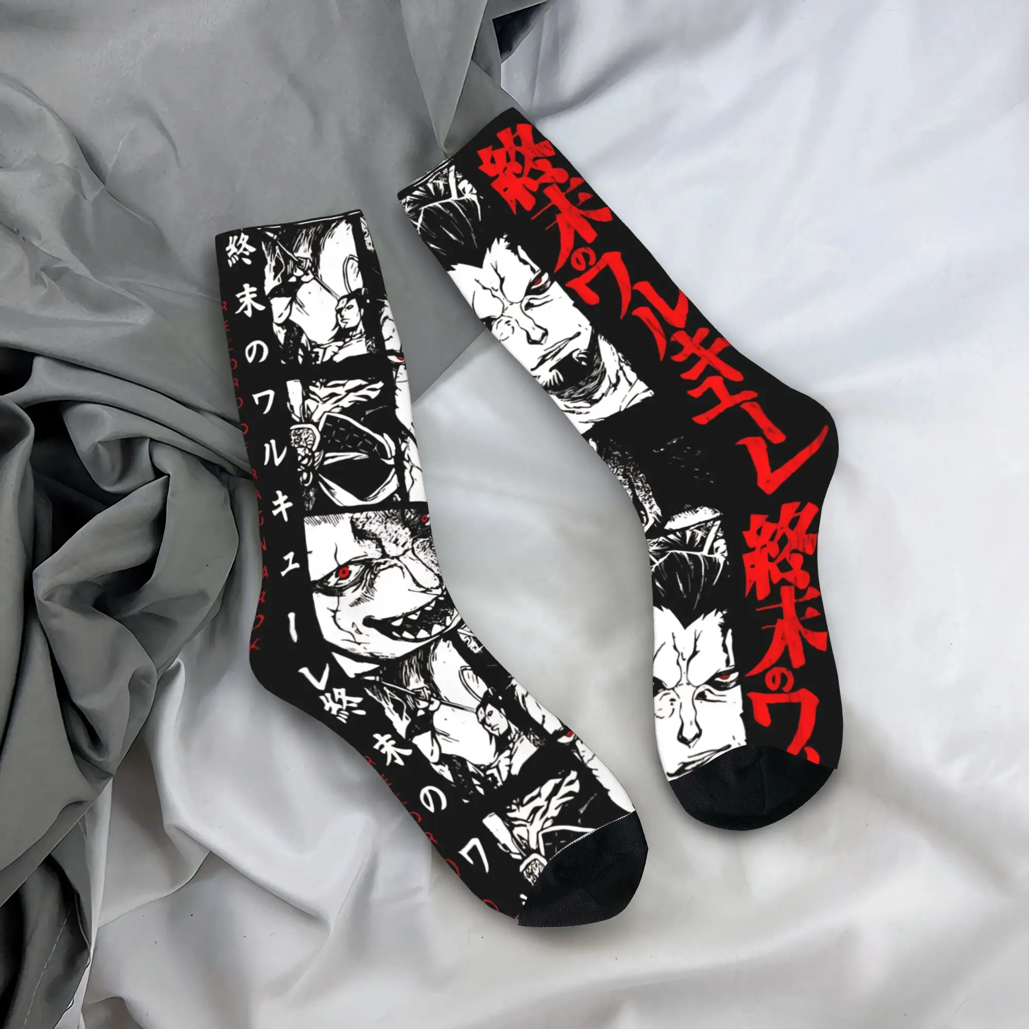 

Носки Record of Ragnarok, противопотовые чулки, мужские мягкие дышащие уличные носки унисекс, осенние носки с забавным дизайном