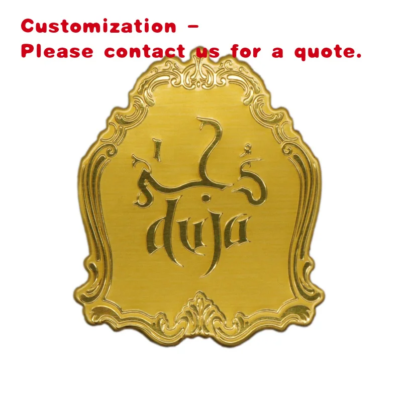 

custom.Custom Metallic Embossed Sticker Aluminum Perfume Label Metal Label Perfume Bottle